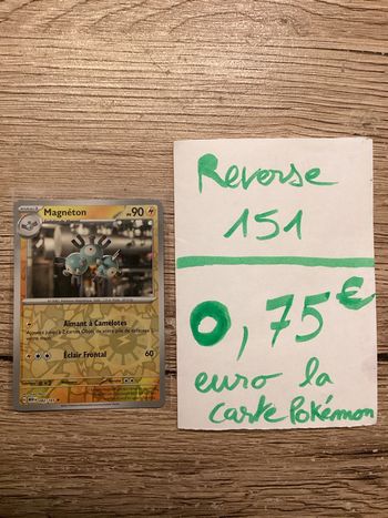 carte Pokémon magnéton reverse 082/165 EV3.5 collection 151 FR neuf sortie de booster
