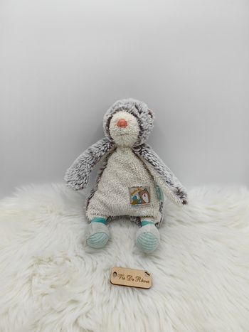 Doudou peluche Ours Biscotte et Pompon Moulin Roty