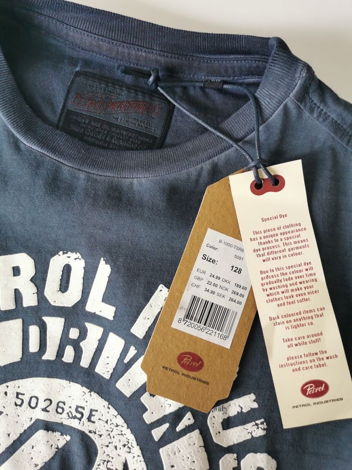 Tee-shirt bleu marine Petrol Industries 8/9 Ans - photo numéro 4