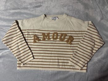 Pull beige taille unique