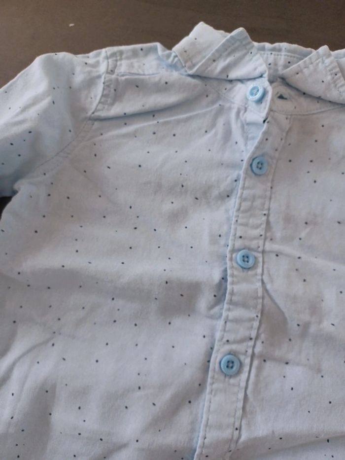 Chemise manches longues 74cm 12 mois - photo numéro 2