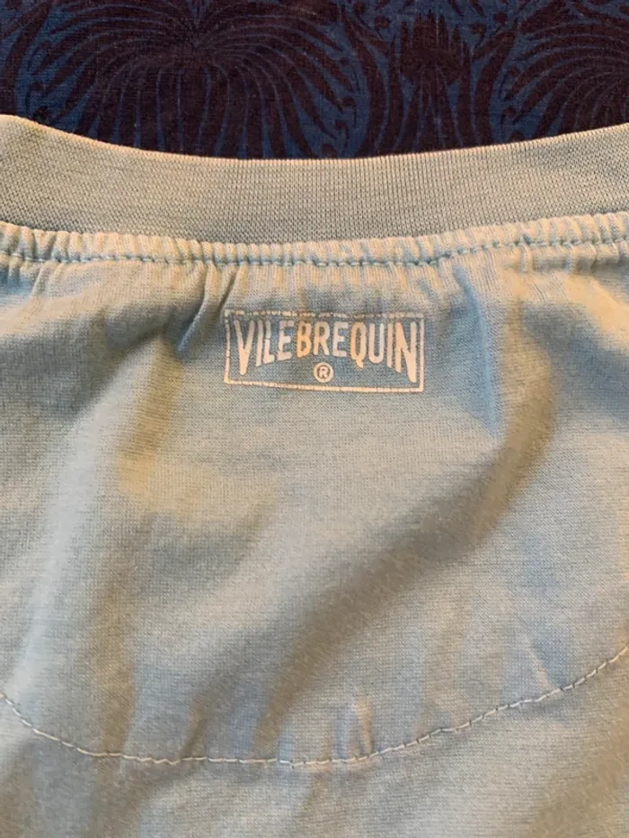 T-shirt Vilebrequin bleu ciel taille L - photo numéro 6