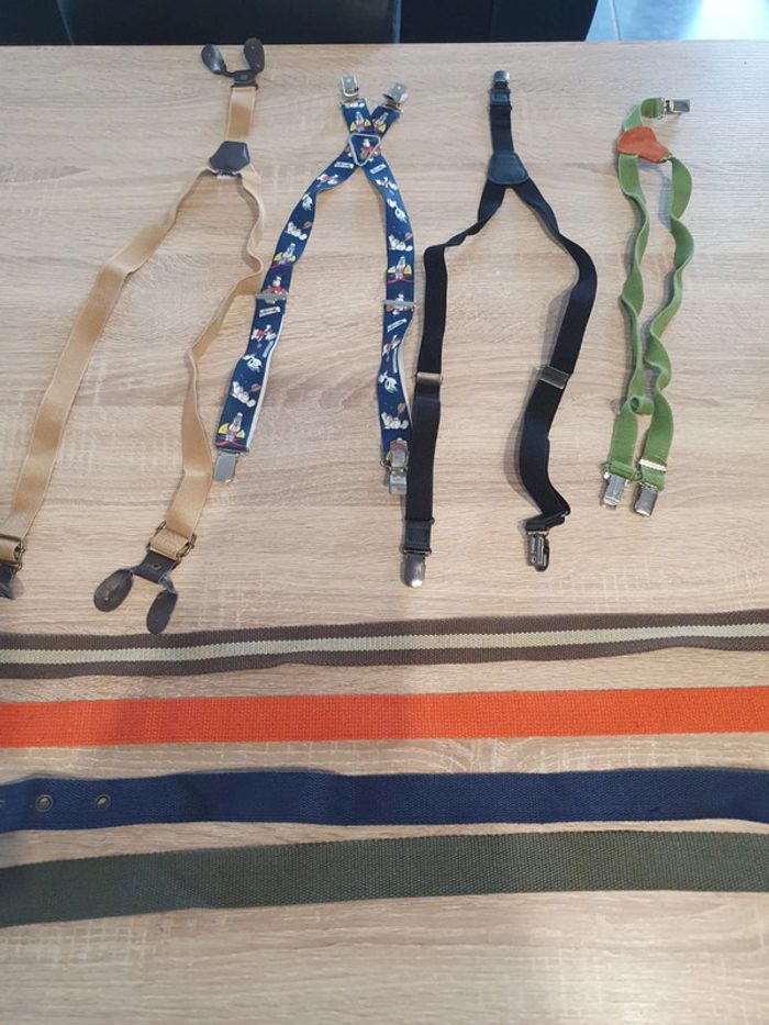 Lot bretelles et ceintures