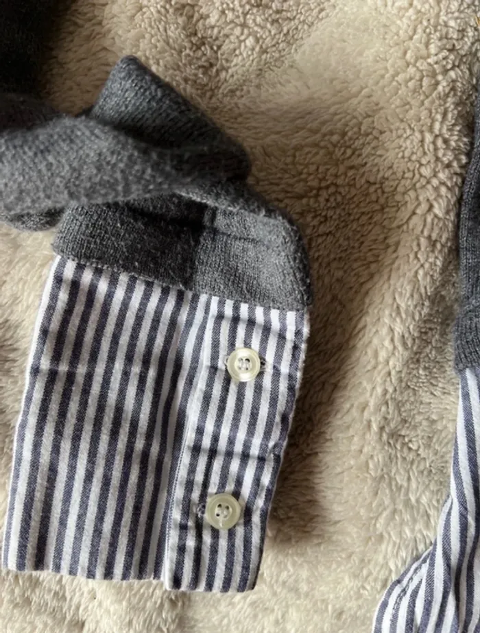 Lot deux pull chemise rose et gris mignon - photo numéro 6