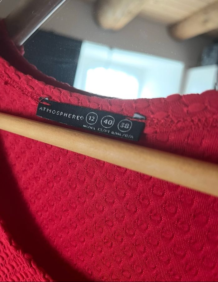 Robe patineuse rouge Atmosphère T38 TBE 💄 - photo numéro 3