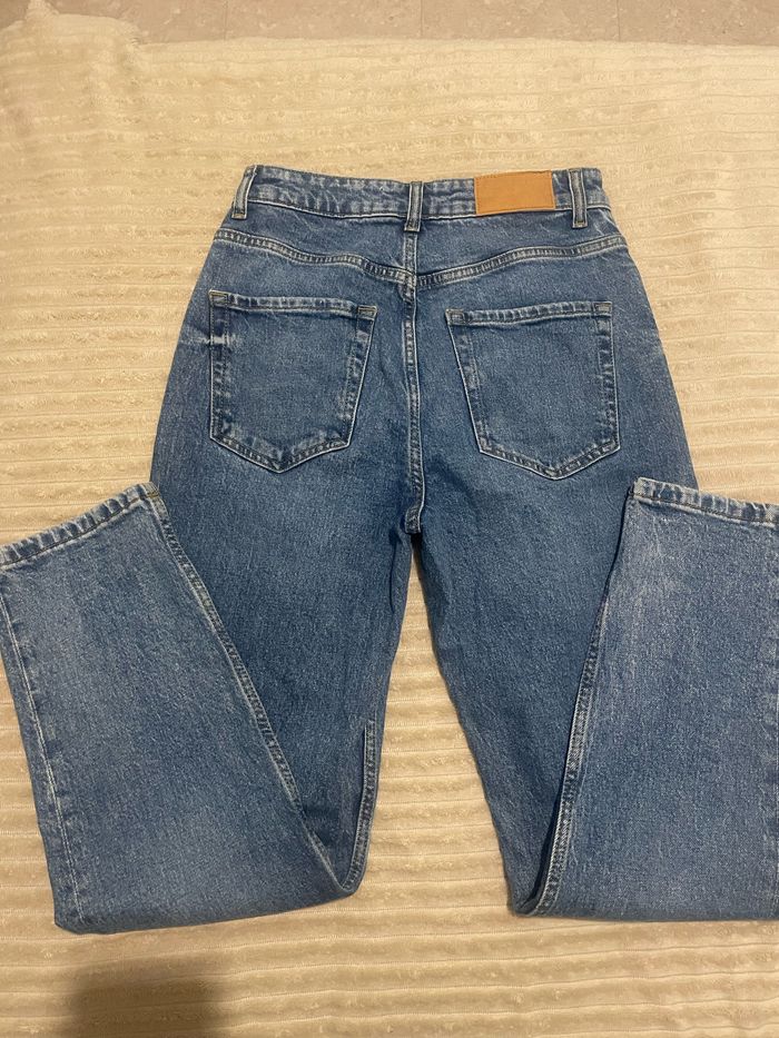 jean mom bleu foncée zara taille 36 - photo numéro 3
