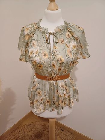 Blouse légère fluide Fleuri H&M taille S 36