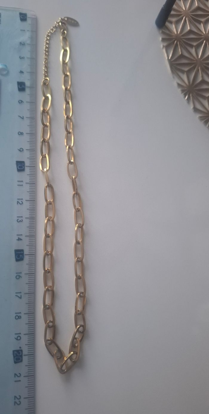 Chaîne acier doré réglable Luzaka neuve - photo numéro 3