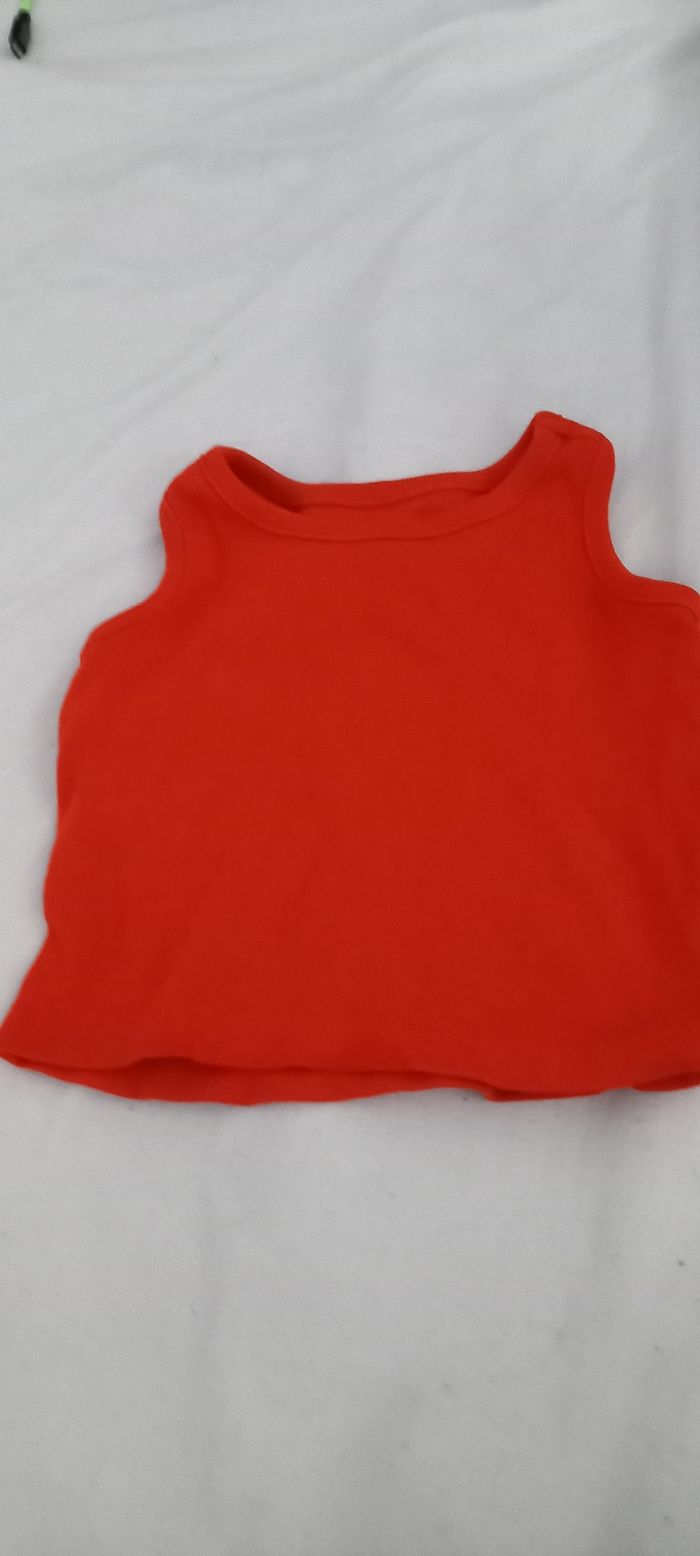 Tee shirt rouge 1/3 mois