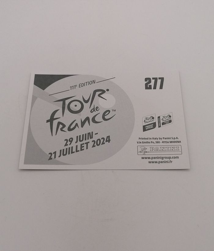 Panini sticker Tour de France 2024 n° 277. - photo numéro 3