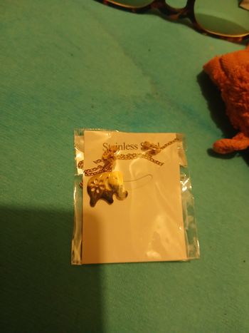 Collier et boucles d oreille éléphant neuf dorée 7