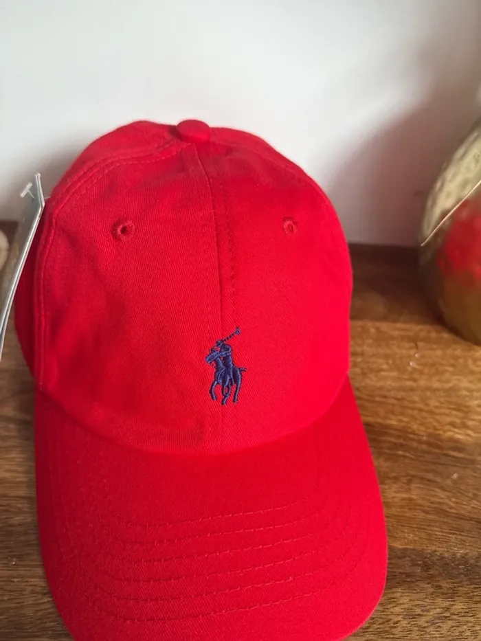 Casquette rouge polo ralph lauren neuve - photo numéro 3