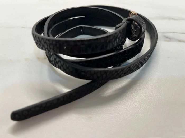 Ceinture femme croco noir - photo numéro 2