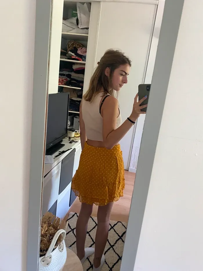 Jupe moutarde à pois - Sezane - photo numéro 3