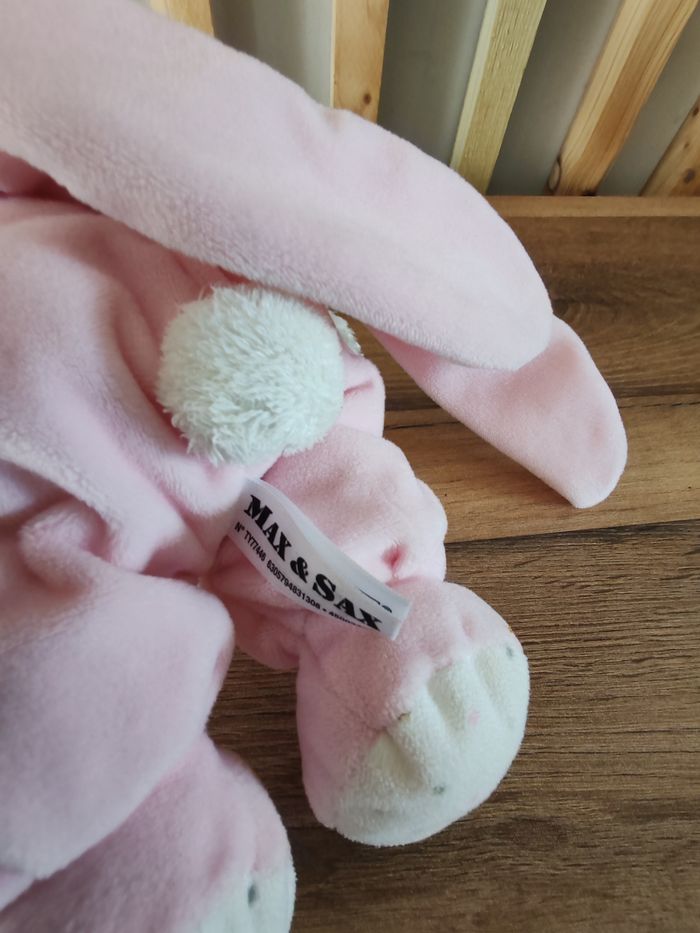 Ours max and sax blanc et rose déguisé en lapin - photo numéro 3