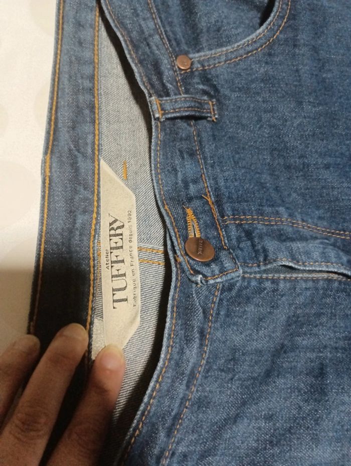 Pantalon jeans homme Tuffery made in France taille 50 coupe droite - photo numéro 5