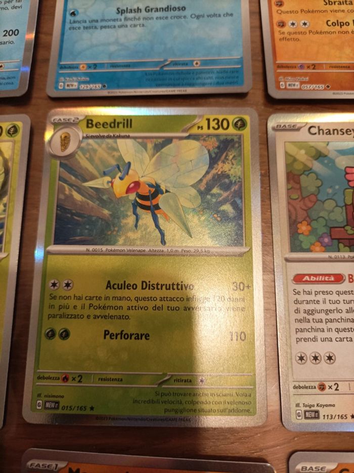 Lot de 9 cartes Pokemon 151 Holo Leviator Dardagnan Leveinard Colosinge Ossatueur - photo numéro 6