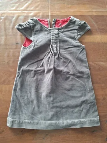 Robe velours taupe Obaïbi 23 mois