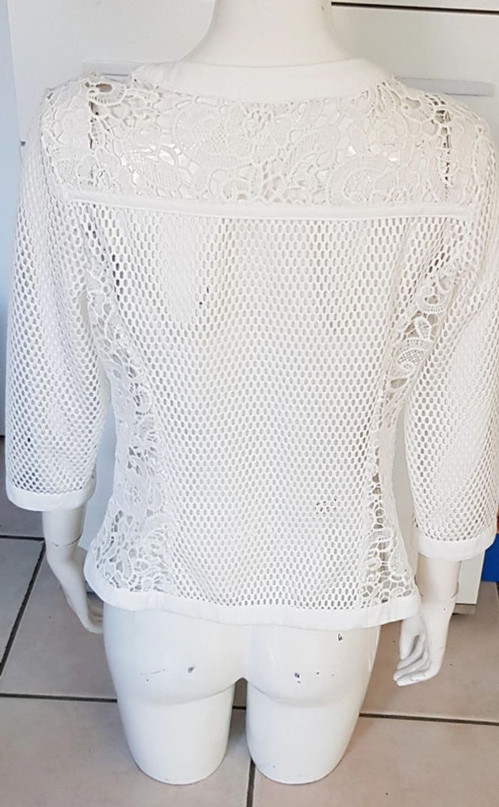 Veste zippée femme en résille et dentelle - photo numéro 4