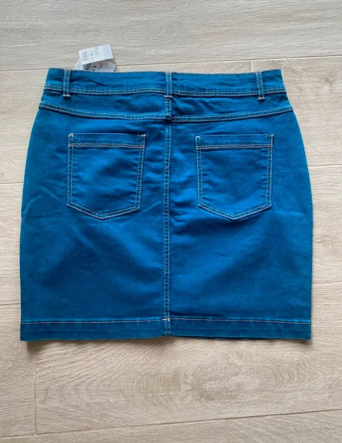 Jupe bleue Tissaia petit 40 - photo numéro 2