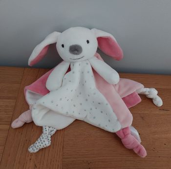 Doudou plat lapin étoiles  Obaibi