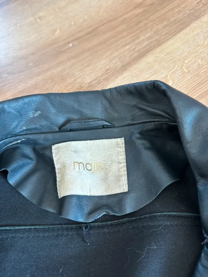 Perfecto en cuir Maje taille 36 noir - photo numéro 8