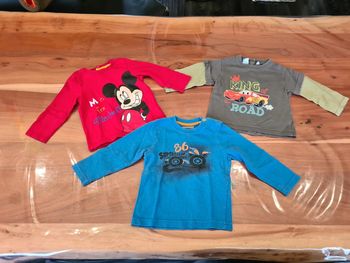 Lot 3 t-shirt ML 18 mois garçon