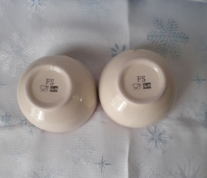 2 Petits Bols faïence+ 2 cuillères métal argenté*2 poinçons - photo numéro 8