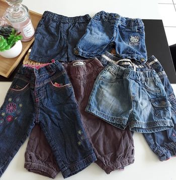 Lot de short et jeans taille 6 mois💞🌿