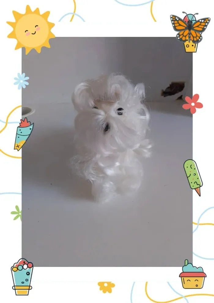 Chien à long poil vintage - photo numéro 2