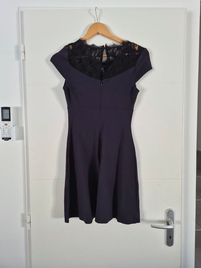 Robe bleu marine avec décolleté en dentelle noir Morgan - photo numéro 4