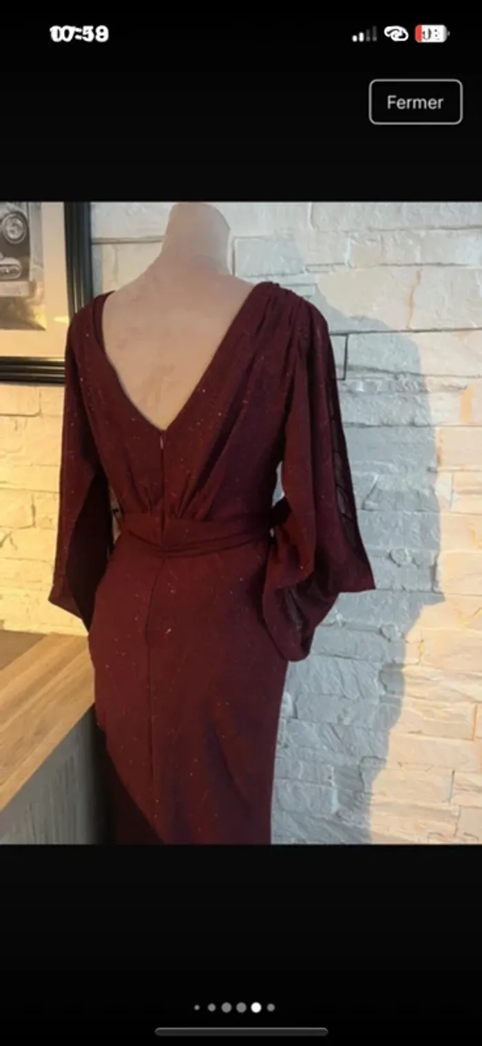 Robe de soirée Bordeaux neuve - photo numéro 9