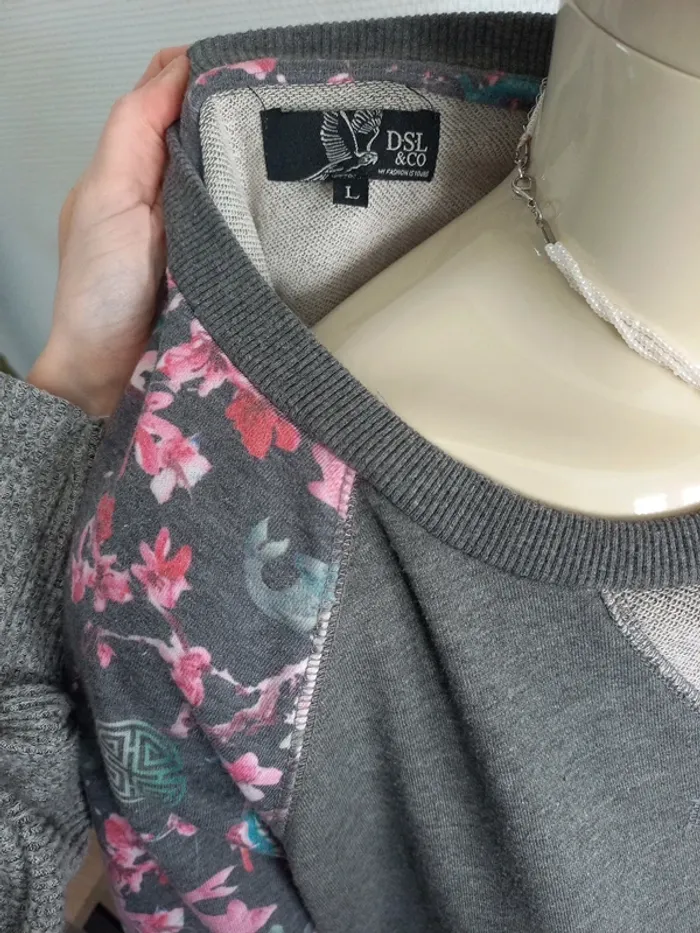 Pull gris L - photo numéro 7