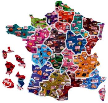 Magnet carte de France pour puzzle département de France