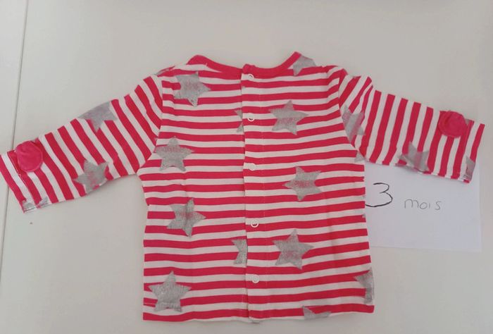 T-shirt ml étoiles 3 mois - photo numéro 2