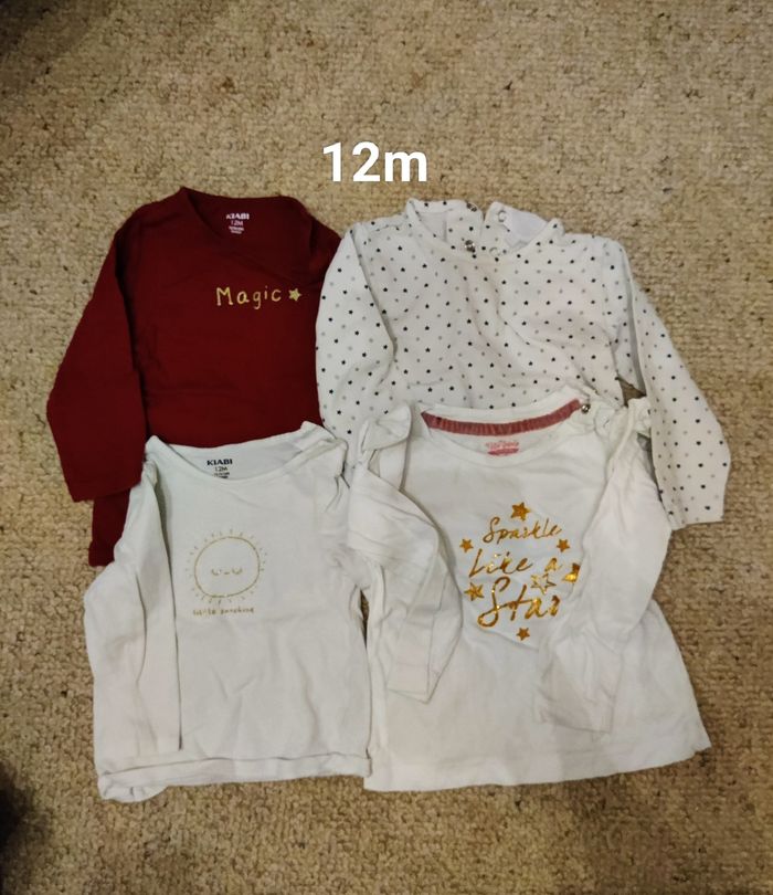 4 t-shirts ML 12m