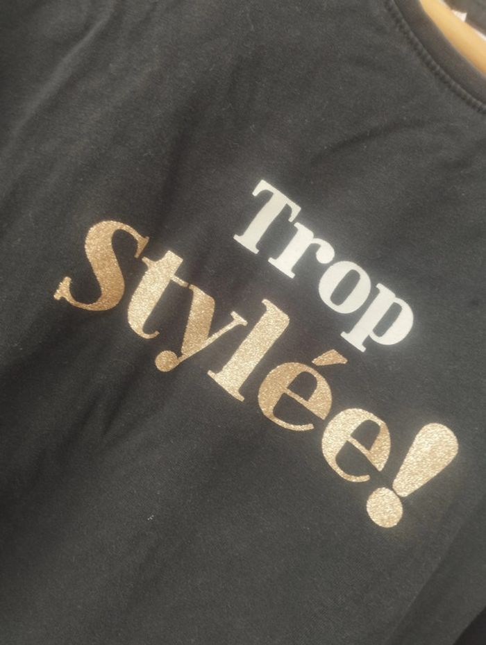 T-shirt manches longues tao noir 10ans - photo numéro 2