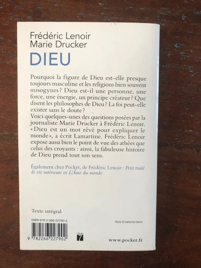 Livre poche "Dieu" de Frédéric Lenoir - photo numéro 2