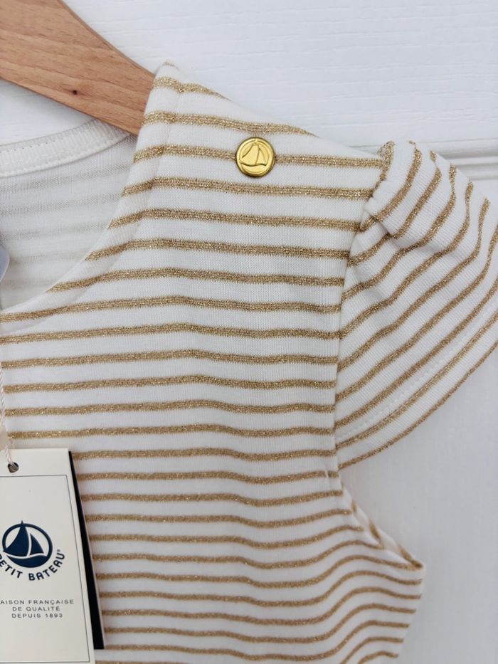 Robe de fête fille Petit Bateau doré pailletée et tulle 10 ans neuve etiquette