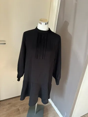Zara robe casual manches longues noir, femme, taille L/40