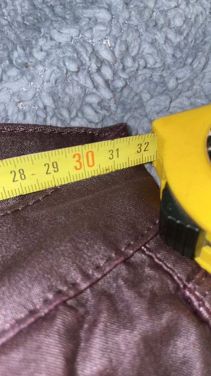 Pantalon slim huilé bordeaux Cindy H - photo numéro 6