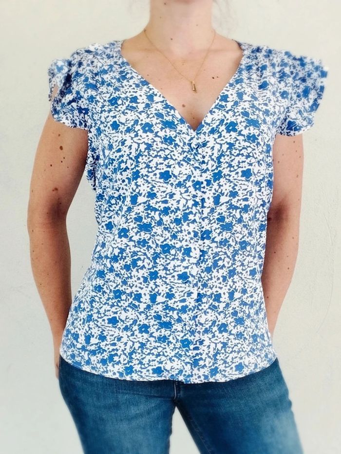 Blouse fleurie - NafNaf - 42 FR = 40 EU - Parfait État