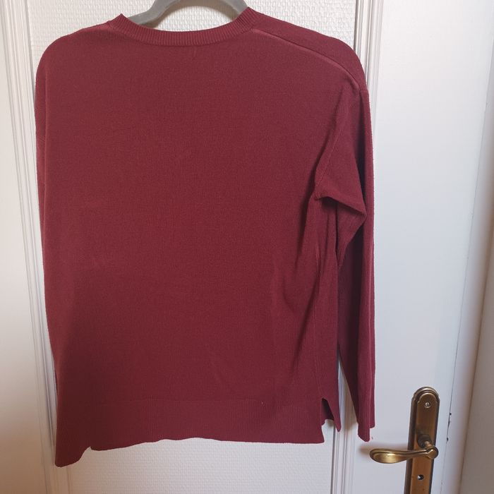 Pull fin femme encolure V - photo numéro 4