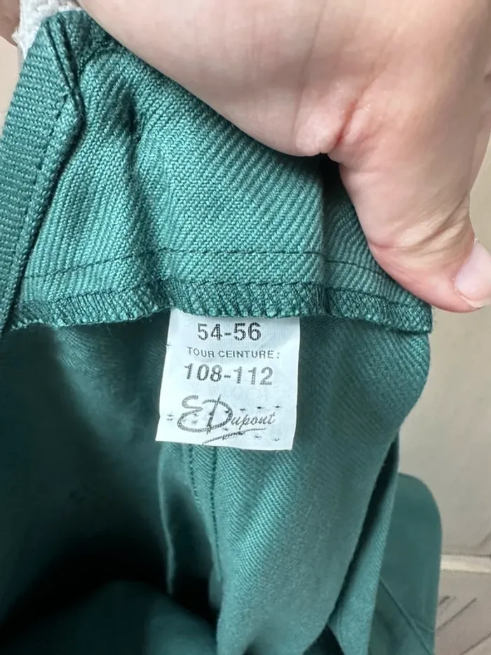 Salopette de travail en tissu vert 54-56 E Dupont - photo numéro 11