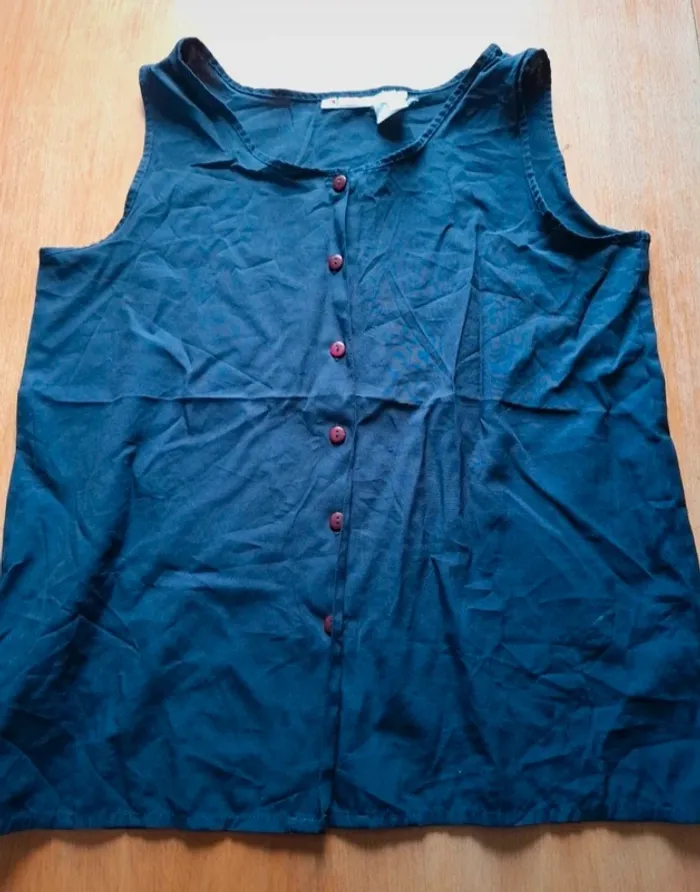 Chemise sans manche bleue - photo numéro 3