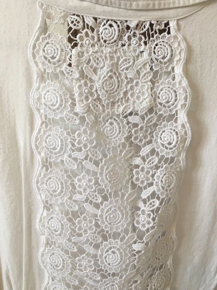Chemisier blanc coton broderie anglaise dos nu Superdry - photo numéro 3