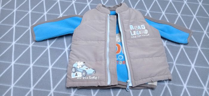 🦁 Ensemble pull polaire et doudoune sans manche, 3 mois - photo numéro 3