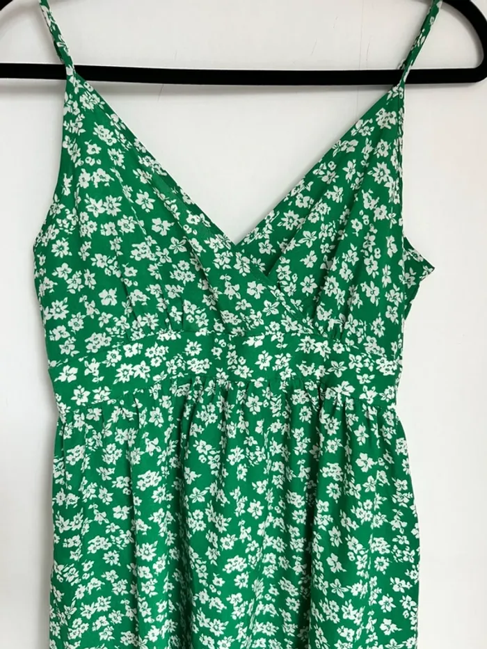 Robe verte à fleurs femme taille M shein - photo numéro 2