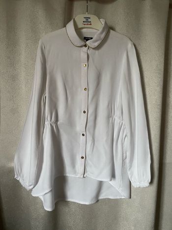 Joli chemisier Liquette blanc et or 8 ans kiabi