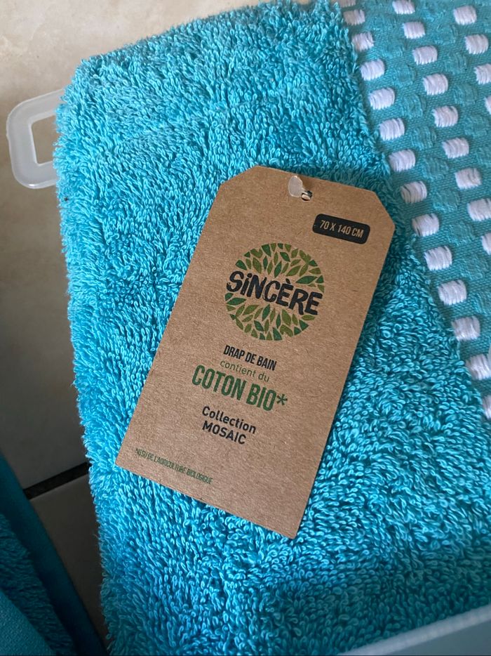 Lot linge de toilette sincère bio neuf - photo numéro 5